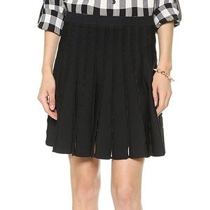 Alice + Olivia pleated cable knit skirt